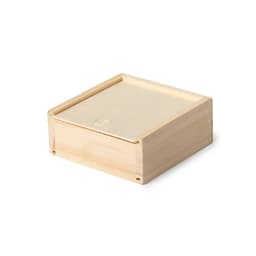 A wooden box with a smooth, light finish and a sliding lid, perfect for storage or gifting.