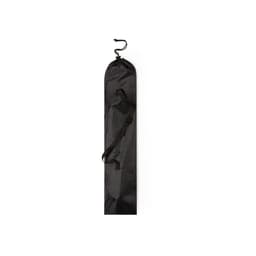 A storage bag in black, featuring a drawstring closure and shoulder strap for easy carrying.