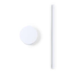 A white drinking straw and a round lid, both featuring a smooth finish, presented against a plain background.