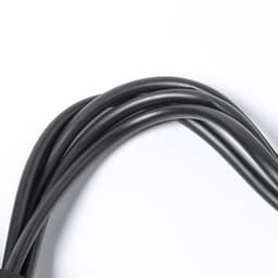 A set of black exercise bands featuring multiple thick rubber bands intertwined together, designed for fitness activities.
