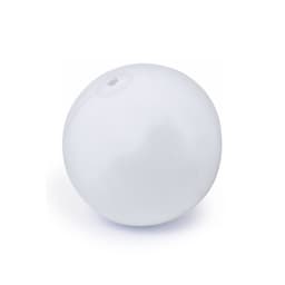 A white sports ball with a smooth surface, featuring a logo. Suitable for leisure and outdoor activities.