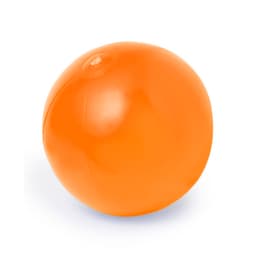 An orange inflatable ball with a smooth surface, suitable for leisure and outdoor activities.