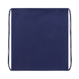 A navy drawstring bag featuring a simple design with a drawstring closure and no visible logos or branding.