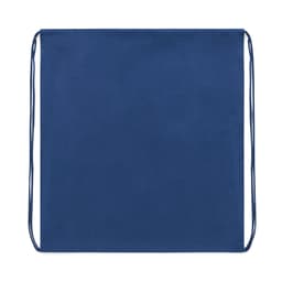 A navy blue drawstring bag with matching drawstrings and a simple, unadorned design.