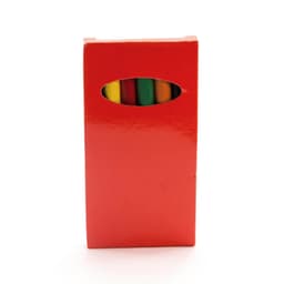 A red box containing multiple grey-lead pencils in yellow, green, and red. The box features a small window and a logo.