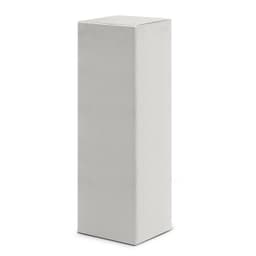 A plain, unmarked gray box standing upright.