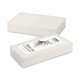 A stack of promotional tissues featuring a printed label with a cat image and the text "Best You for Your Support."