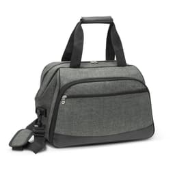 A stylish green picnic bag with a zippered front pocket and adjustable shoulder strap, designed for outdoor meals.