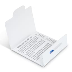 A white instructional box for "Sunburn Alert Stickers" displaying usage guidelines. It features a small logo.