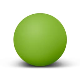 A bright green Hi-Bounce Ball with a smooth surface and no visible logos.