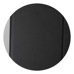 A black tablet case with a textured finish, featuring a logo. Suitable for protecting tablets.