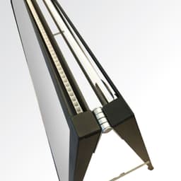 A black 600x900 insertable A-frame sign with a hinged design and metal frame for exhibitions and events.