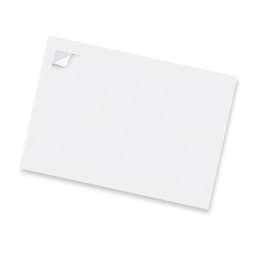 A matte sticker sheet featuring a rectangular layout with multiple blank stickers in white.