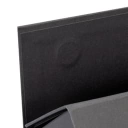 A black gift box with a simple design, featuring a partially visible inner layer for holding wine bottles.