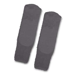 Fluffy grip socks in grey with textured soles for enhanced grip. The socks feature a soft, fuzzy design.