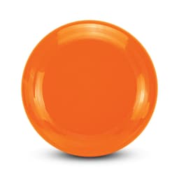 Aero Flyer - Large in bright orange with a smooth surface and circular design, featuring slight grooves.