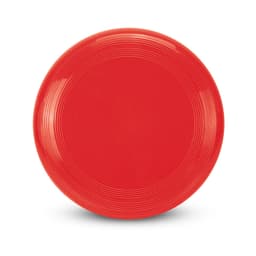 Aero Flyer - Small is a round red frisbee with concentric rings on its surface and a smooth finish.