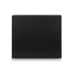 A large black magnetic lid gift box with a sleek, minimalist design and a branding logo.