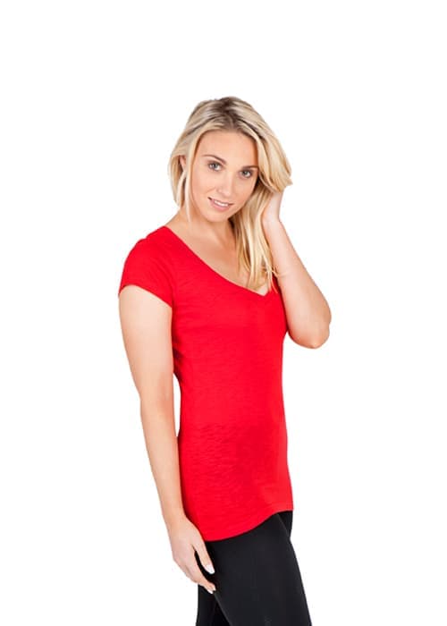 t918ld_ladies_raw_cotton_wave_vneck_tee_hero.jpg