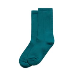 Teal-coloured Relax Socks in a set of two pairs. Suitable for casual footwear. Includes branding.