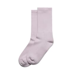 A pair of light purple socks, soft in texture, with a simple design. The item includes another matching pair.