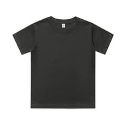 A black youth classic tee featuring short sleeves and a simple design. Includes a brand logo.