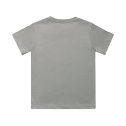 A youth classic tee in a soft green colour, featuring a plain back and short sleeves. It includes a logo.