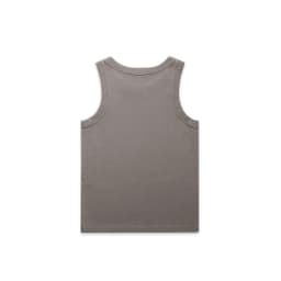 A faded organic rib tank in muted grey, featuring a simple back design and no visible logos.