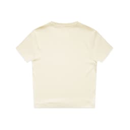 A light beige t-shirt with a crew neckline and short sleeves. The back is plain with no visible branding.