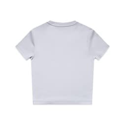 A light grey short-sleeve T-shirt featuring a plain back design and a brand logo.