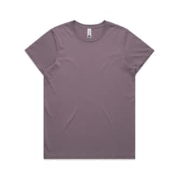 A grey t-shirt with a classic crew neck and short sleeves, featuring a logo on the label.