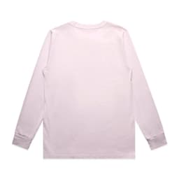 A light pink long-sleeve t-shirt with a plain back and no visible logos or branding.
