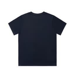 A navy blue t-shirt with a simple design. The shirt has a standard crew neck and short sleeves. It features a logo.