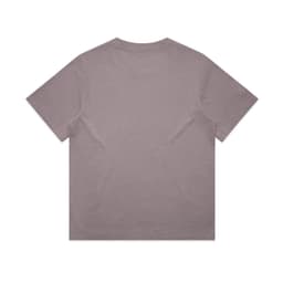 A heavy faded tee in a soft mauve colour, featuring short sleeves and a relaxed fit. It has a simple design with no visible branding.