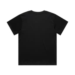 A black V-neck T-shirt with a relaxed fit. The back is plain with no visible design or logo.