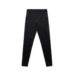 Active seamless leggings in black with a high waist, featuring a logo on the waistband.