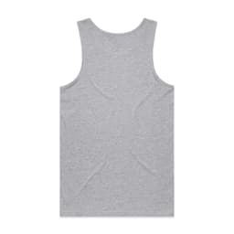 A grey singlet with a plain back, featuring a small logo at the neck area.