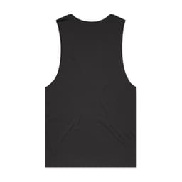 A black singlet tank top with a simple design and no visible logo or branding on the back.
