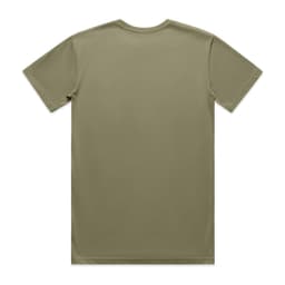A green Basic Tee t-shirt with a plain design and no visible branding or logos on the back.