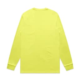 A long-sleeve tee in bright yellow with a simple, unbranded design.
