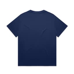 A navy blue Heavy Tee featuring a simple, plain design with a crew neck and short sleeves.