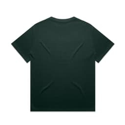 A dark green T-shirt with a relaxed fit and no visible branding on the back.