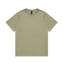 A Heavy Faded Tee in a muted olive green colour, featuring a plain design and a visible brand label.