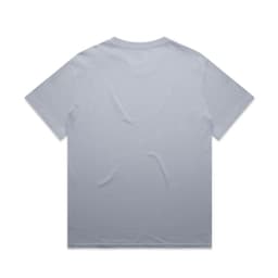 A grey faded t-shirt with a plain back, featuring a soft texture and a relaxed fit.