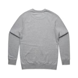 A grey jumper with long sleeves and a ribbed hem. It features a plain design with no visible branding.