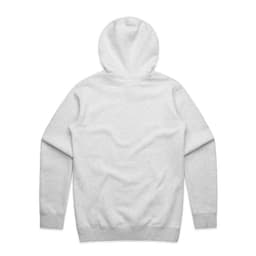 A grey hoodie with a hood and long sleeves, featuring a plain design on the back.
