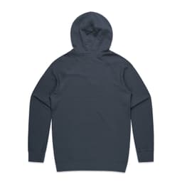A dark grey hoodie with a hood and long sleeves, featuring a simple design and no visible branding.