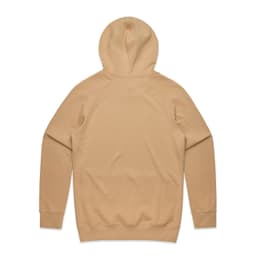 A beige premium hoodie with a hood, featuring a simple design and no visible logos.