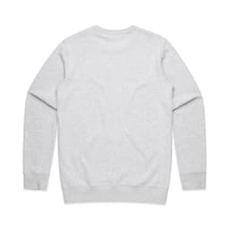 A grey sweatshirt featuring long sleeves and a simple design. The back view shows no logos or branding.