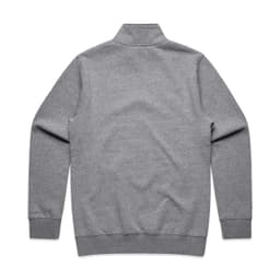 A grey half-zip crew jumper with a simple, unbranded design and a stand-up collar.